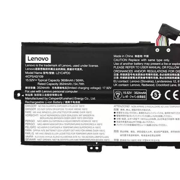 Batería para laptop LENOVO L21B4PD0 L21C4PD0 L21M4PD0 - Image 3