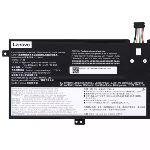 Batería para laptop LENOVO L21B4PH1 L21C4PH1 L21M4PH1 L21L4PH1 L21D4PH1 - Image 3