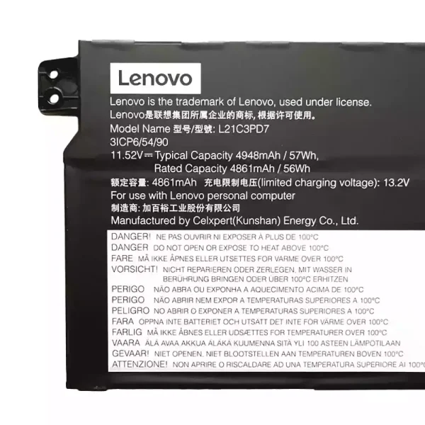 Batería para laptop LENOVO L21C3PD7 L21M3PD7 - Image 3