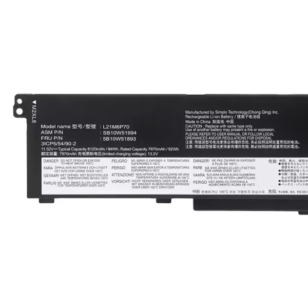Batería para laptop LENOVO L21M6P70 L21L6P70 L21D6P70 - Image 3