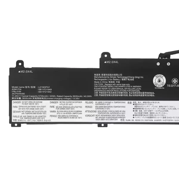 Batería para laptop LENOVO L21L3PG1 L21M3PG1 L21C3PG1 - Image 3