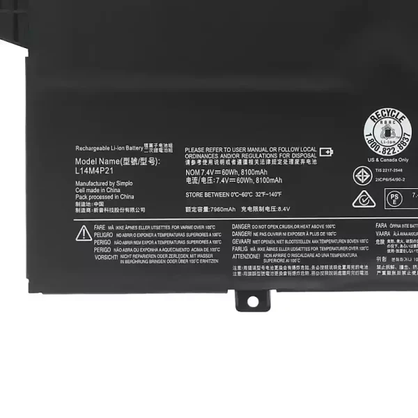 Batería para laptop LENOVO L14M3P22 L14S3P21 - Image 3
