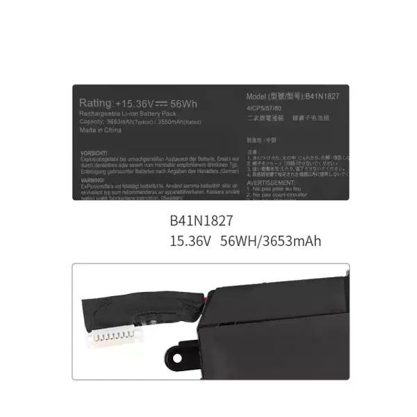 Batería para laptop ASUS B41N1827 - Image 2