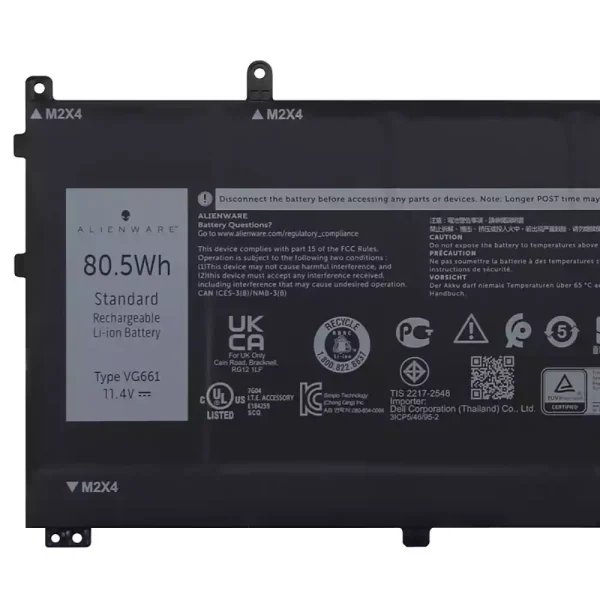 Batería para laptop DELL VG661 V4N84,DELL Alienware x14 R1 R2 - Image 3