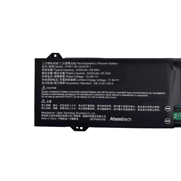 Batería para laptop PHID1-00-18-4S1P-1 PHID1-13-17-4S1P-0 - Image 2