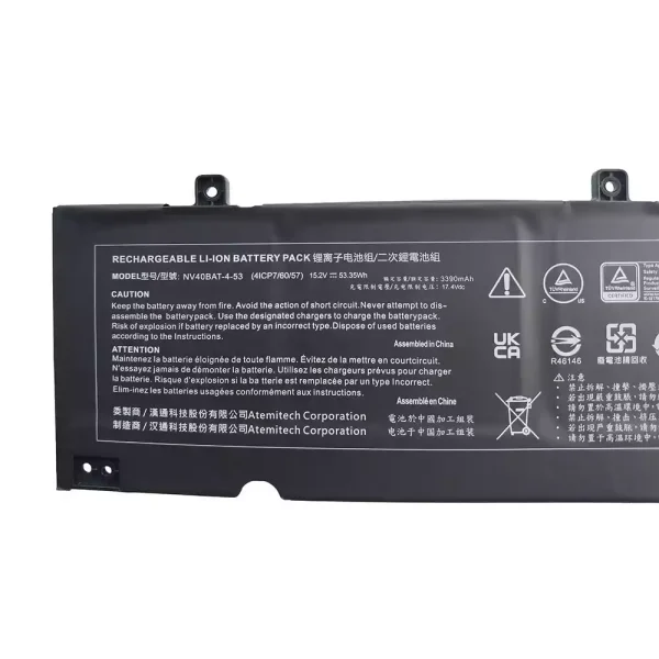 Batería para laptop CLEVO NV40BAT-4-53 - Image 3
