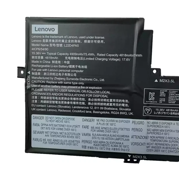 Batería para laptop LENOVO L22D4PA5 L22C4PA5 L22M4PA5 - Image 3