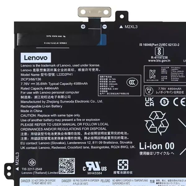Batería para laptop LENOVO L22B2PH1 L22D2PH1 - Image 3