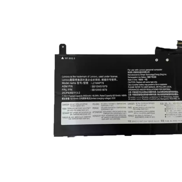 Batería para laptop LENOVO L21M4P76 L21D4P76 - Image 3