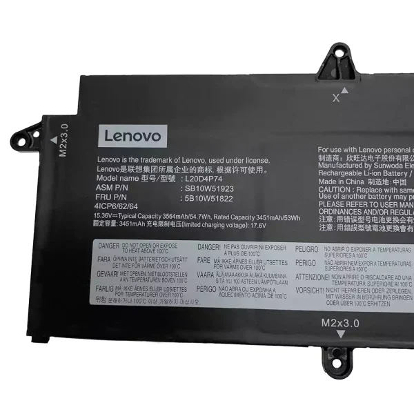 Batería para laptop LENOVO L20M4P74 L20C4P74 - Image 2