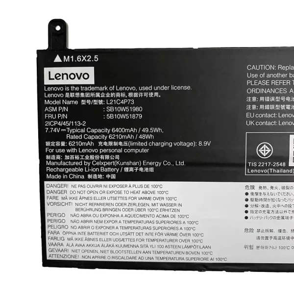 Batería para laptop LENOVO L21M4P73 L21C4P73 - Image 2