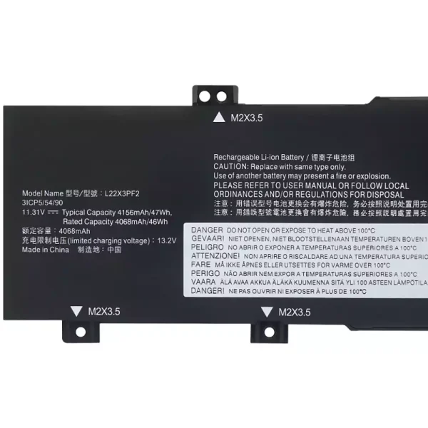 Batería para laptop LENOVO L22X3PF2 L22L3PF2 L22M3PF2 L22D3PF2 L22C3PF2 - Image 3