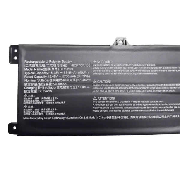 Batería para laptop MSI BTY-M59 - Image 2