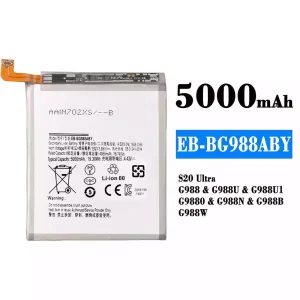 Batería telefono celular EB-BG988ABY para Samsung S20 Ultra