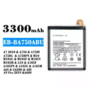 Batería telefono celular EB-BA750ABU para Samsung A7 2018/A8S/A9 Pro 2019/A60S