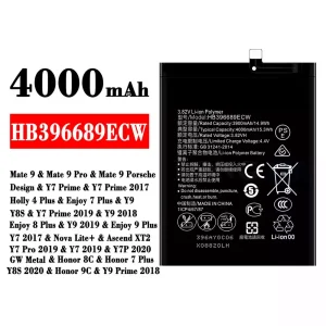 Batería telefono celular HB396689ECW para HUAWEI Mate 9 / Mate 9 Pro / Enjoy 7 Plus / Y9 / Y8S / Y9 2018 / Enjoy 8 Plus / Y9 2019 / Enjoy 9 Plus / Y7 2017 / Nova Lite+ /Y7 Pro 2019 / Y7 2019 / Y7P 2020 / Honor 8C / Honor 7 Plus/Y8S 2020 / Honor 9C /