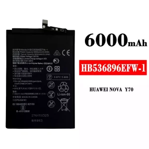 Batería telefono celular HB536896EFW-1 para HUAWEI NOVA Y70
