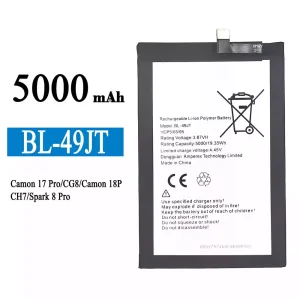 Batería telefono celular BL-49JT para Tecno Camon 17 Pro / Camon 18P / Spark 8 Pro