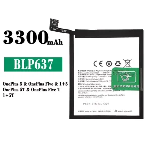 Batería telefono celular BLP637 para OnePlus 5 / OnePlus 5T