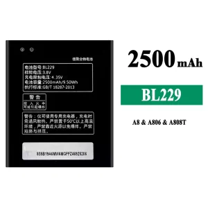 Batería telefono celular BL229 para Lenovo A8/A806/A808T