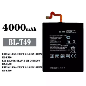 Batería telefono celular BL-T49 para LG K51S / K61 / K41S