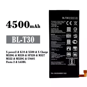 Batería telefono celular BL-T30 para LG X power2 / K10 / X500 / X Charge / Fiesta 2
