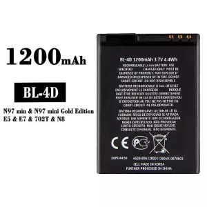 Batería telefono celular BL-4D para Nokia N97 mini/E5/E7/702T/N8