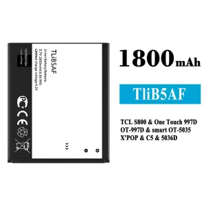 Batería telefono celular TliB5AF para Alcatel TCL S800/One Touch 997D