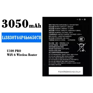 Batería telefono celular Li3830T44P4h665078 para ZTE U10S Pro