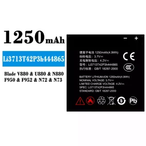 Batería telefono celular Li3713T42P3h444865 para ZTE Blade V880/U880/N880/F950/F952/N72/N73