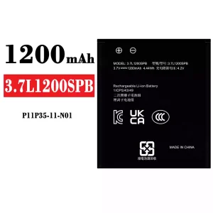 Batería telefono celular 3.7L1200SPB para Texas Instruments P11P35-11-N01