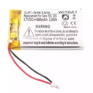 Batería para auriculares Sena 10S,20S,Sena 30K SP46,Sena Tufftalk Lite,Sena 10S-01,Sena 20s-01,Sena 20s evo,Sena 30K-01D,802540